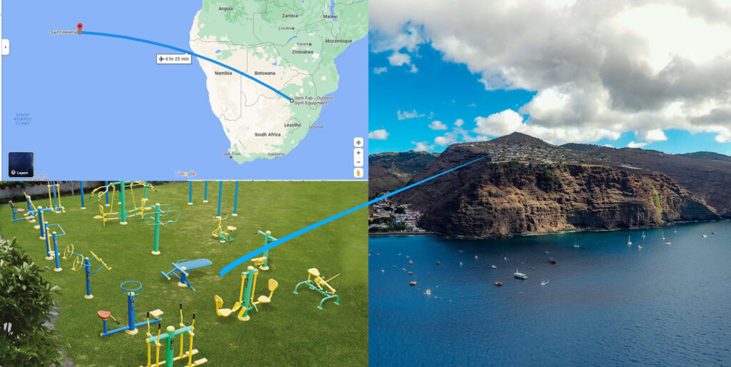 Outdoor Gym Equipement from South Africa To St Helana Island Gym fab