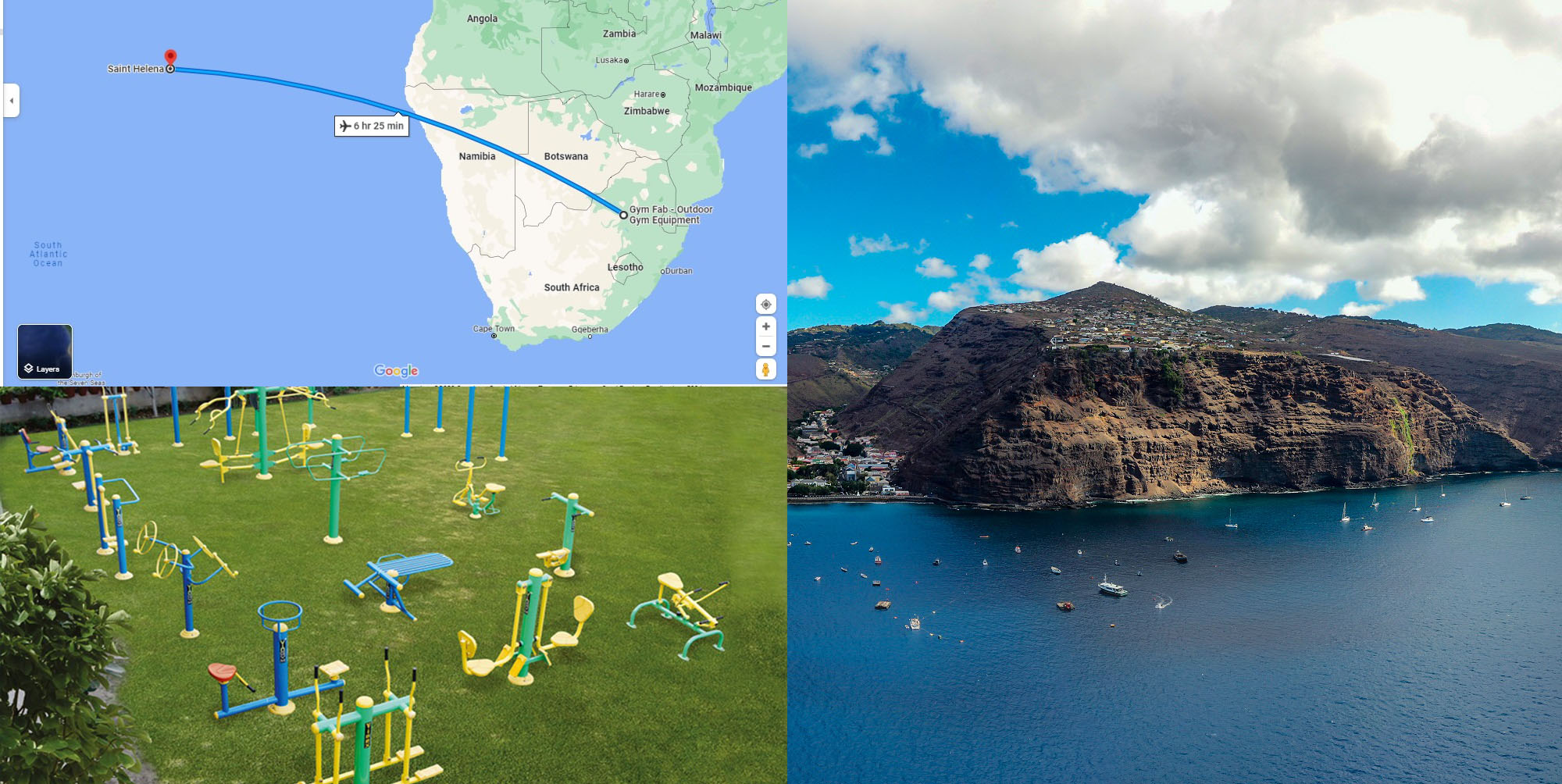 Outdoor Gym Equipment from South Africa To St Helana Island