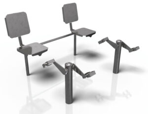 GF-ST1357 Double Foot Pedal Stainless Steel Outdoor Gym