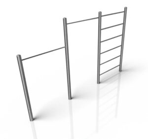 GF-ST1363 Triple Chin up Bar And Ladder Stainless Steel Outdoor Gym