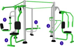 OZONE 5 MULTI FUCTIONAL GYM GF-OMF442 GYM FAB OUTDOOR