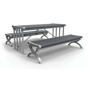 Long Picnic Table with Benches GF-027 Outdoor Picnic Tables