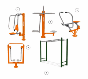 5 Machine Outdoor Gym Package