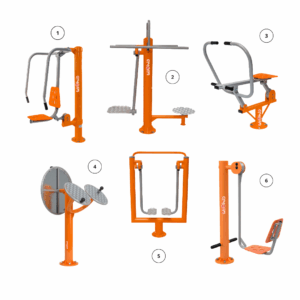 6 Machines Outdoor Gym Package