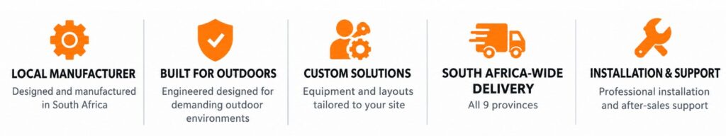 Outdoor Fitness Equipment for Johannesburg South Africa Projects